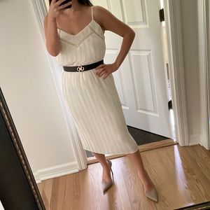 NWOT spaghetti strap pleated Dress